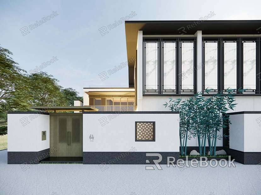 New Chinese Style Single-family Villa Single-family Villa Courtyard Villa model