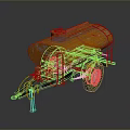 Orange Industrial Tanker Trailer For Liquid Transport With Storage Tank And Single Axle