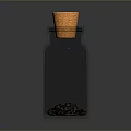 Clear Glass Bottle With Cork Stopper For Kitchen Storage And Daily Use
