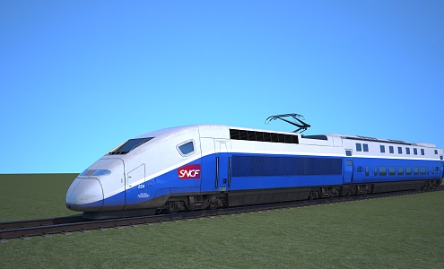 Modern Train 3d model