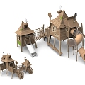 Tree House Adventure Park Non-standard Features Expansion Park Crawl Amusement Park Children's Amusement Park Amusement Park 3d model