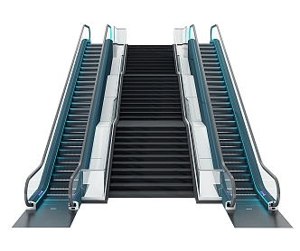 Modern shopping mall Escalator Roller 3d model