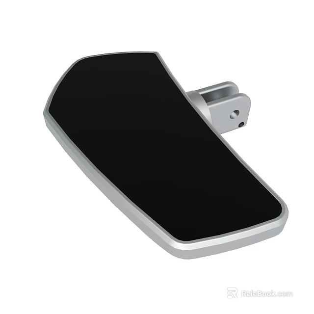 Sleek Black Panel Mounting Bracket With Silver Metal Frame And Durable Design 3d model 