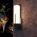 Various Designs Outdoor Wall Lamps Mounted On Brick Wall For Night Scene