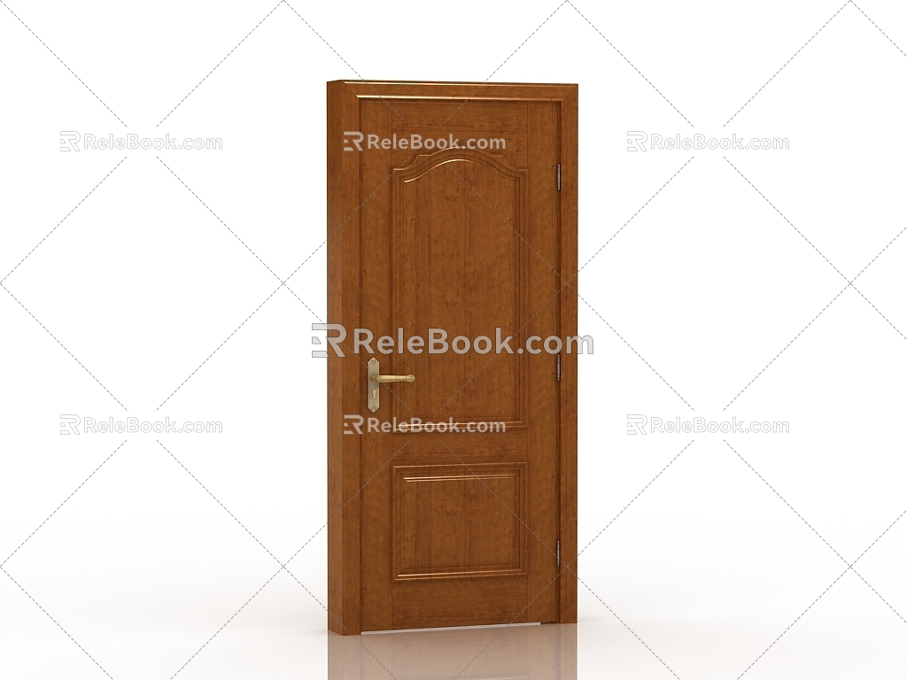 New Chinese Wooden Door 3d model