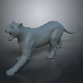 Modern Gray Leopard Sculpture Decorative Ornament For Home Living Room Decor