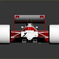 Honda Formula Racing Car With White Red Livery Number 12 Aerodynamic Design