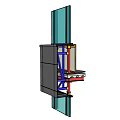 modern component curtain wall component 3d model