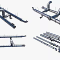 Industrial Stainless Steel Pipes with Various Fittings Components and Different Sizes
