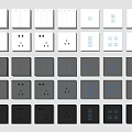 Modern Switch Socket Panel 3d model