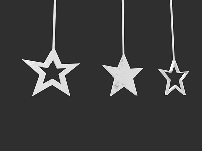 FNaF White Ceiling Birthday Star Decoration Ceiling Theme Party 3d model