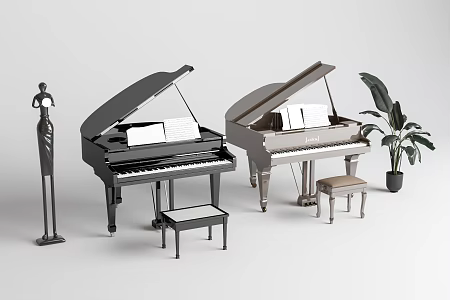Modern Piano 3d model