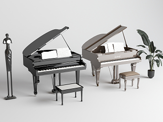 Modern Piano 3d model