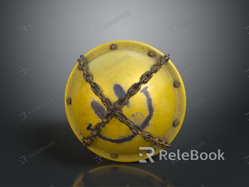 Medieval Shield Ancient Shield Shield Shield Defensive Weapon Ancient Shield Iron Shield Protective Shield Wooden Shield model