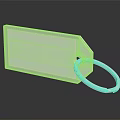 Transparent Acrylic Luggage Tag With Circular Ring And Reflective Shiny Surface
