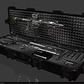 Tactical Weapon Case With Open Storage For Rifle Firearm Accessories And Tools 3d model