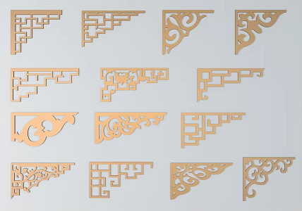 Chinese carved ancient pattern 3d model