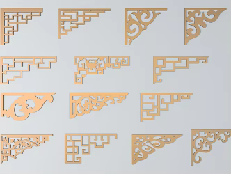 Chinese carved ancient pattern 3d model