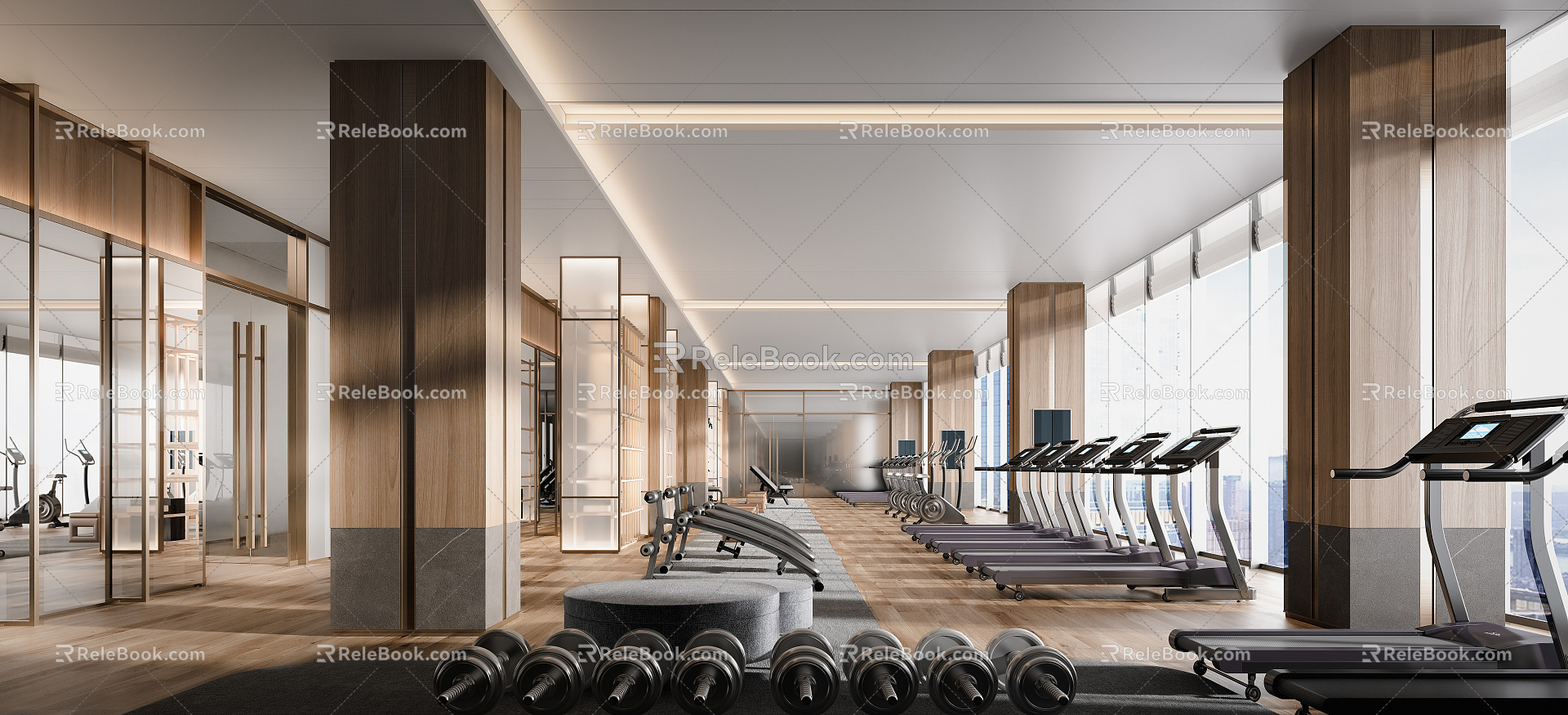 Modern Gym 3d model