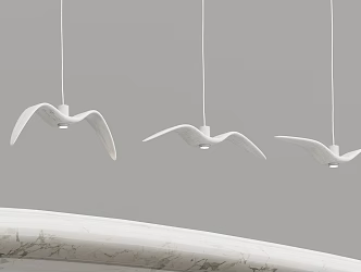 Modern chandelier bird shaped chandelier 3d model