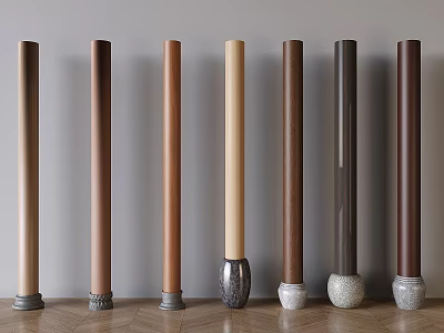 Chinese-style Column Foundation Stone New Chinese-style Wooden Column Foundation Stone 3d model