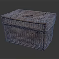 Handwoven Wicker Storage Basket with Lid for Home Organization and Decor