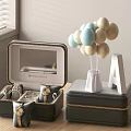 Elegant Open Jewelry Box With Gold Watches Rings And Pearl Decorations
