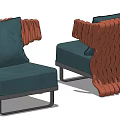 Modern single sofa 3d model