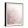 Inspirational Mermaid Themed Decorative Poster With Pink Glitter Background And Sparkle Design