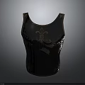 Vintage Metallic Breastplate Armor With Decorative Patterns And Central Fleur De Lis Design