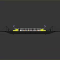 Modern Passenger Ferry Design With Upper Deck Seats And Yellow Accents