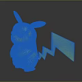 Pikachu Yellow Character Figure With Black Tipped Ears Red Cheeks And Lightning Bolt Tail
