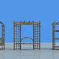 Wooden Garden Structures With Arbor Pergola Lattice And Bench Design