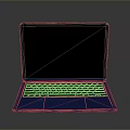 Sleek Blue Laptop Electronic Device With Modern Design Black Keyboard And Screen
