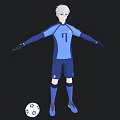 Three-Shading Two-Material Character Male Character Two-Dimension Style Cartoon Boy Sports Beautiful Man Boy Handsome Man Day Animation 3d model