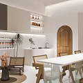 Modern Beauty Salon Interior Design With Glass Counter Wooden Chairs And Illuminated Product Shelves