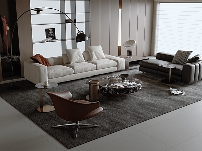 Italian sofa and coffee table combination model