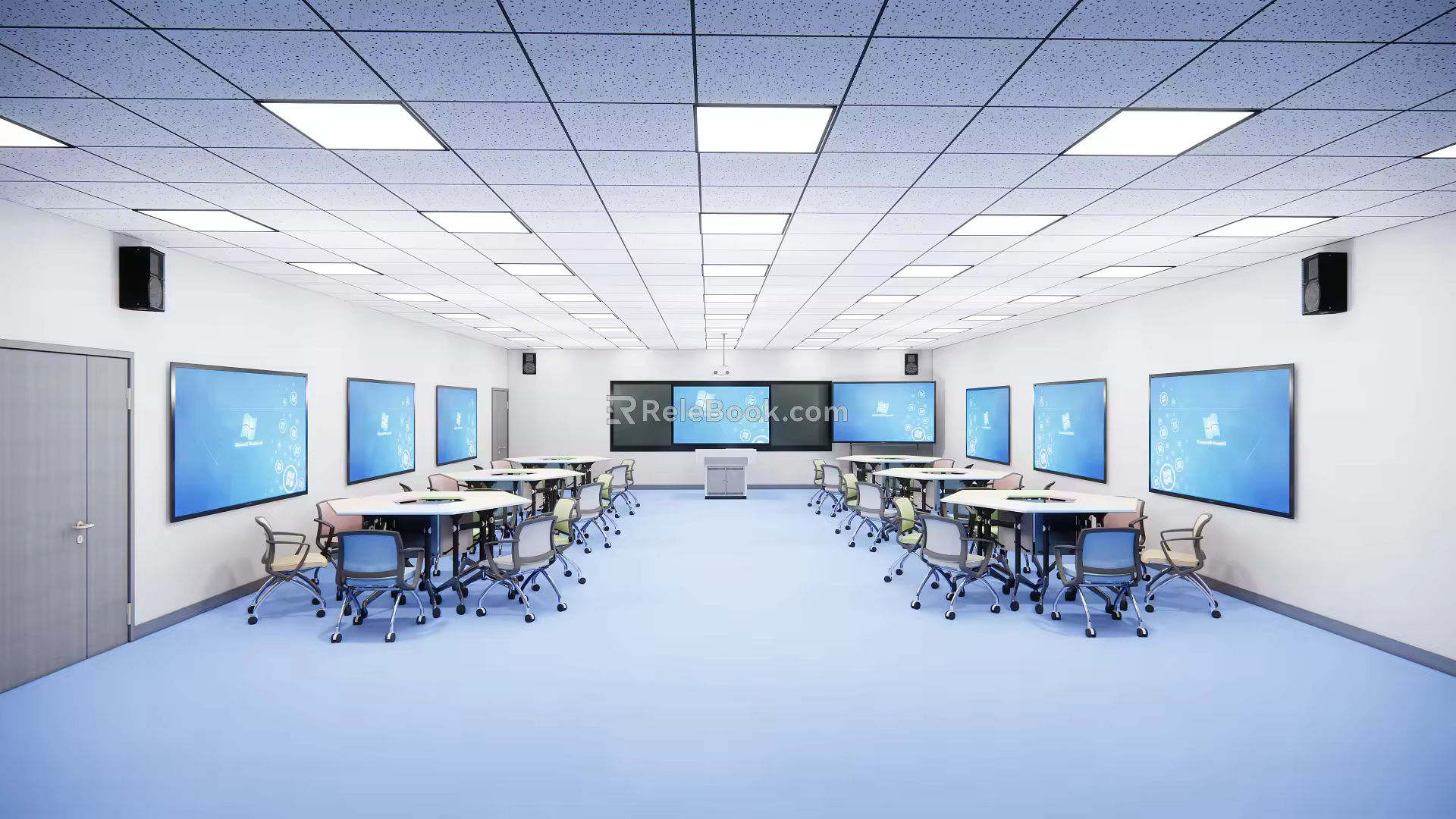 Modern classroom wisdom classroom 3d model
