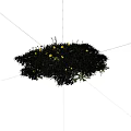 Lush Green Grass With Small Yellow Flowers Growing In Natural Cluster