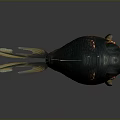 Black and Gold Goldfish With Large Eyes And Flowing Fins On Dark Background With Reflection