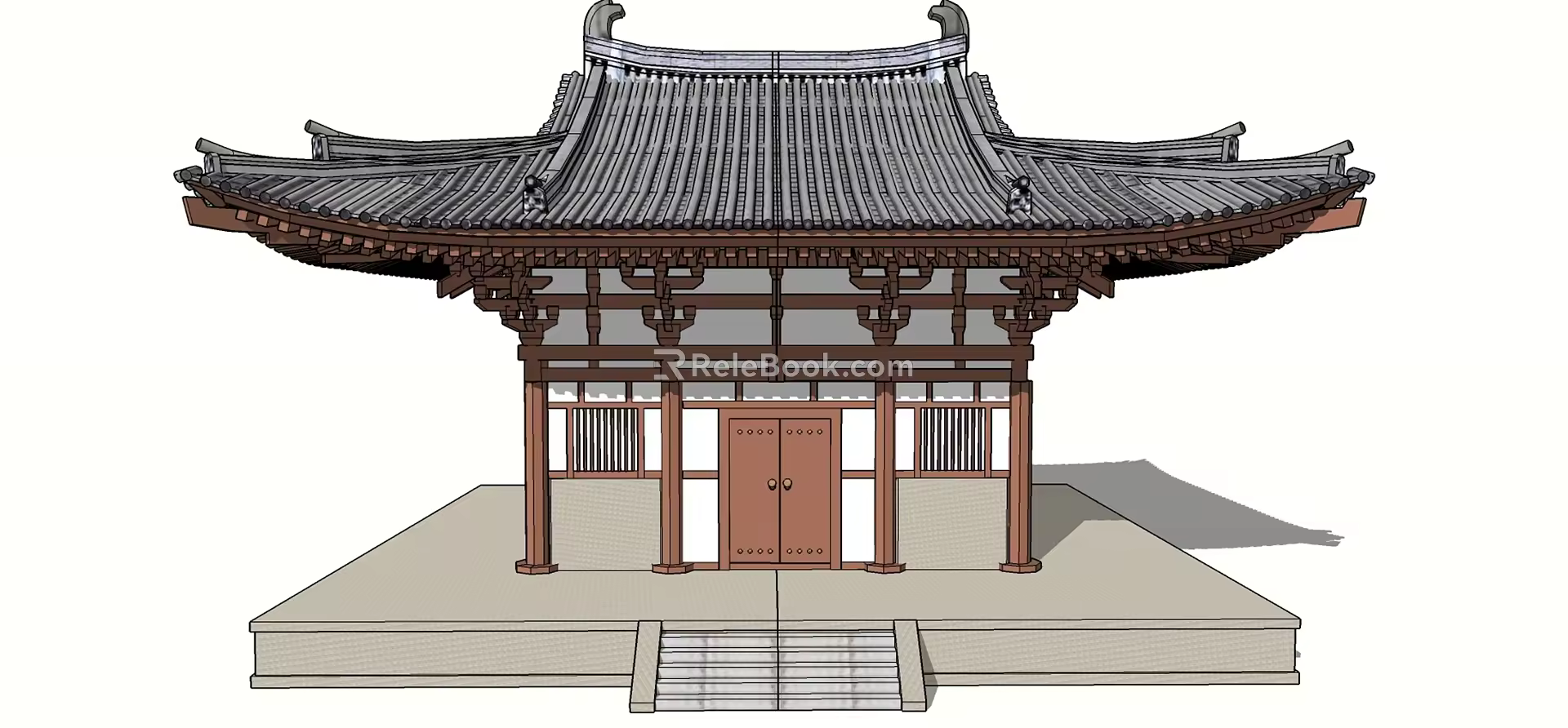 Chinese ancient building gallery 3d model