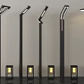 Modern Outdoor Lights With Black Metal Lamp Posts And Various Designs
