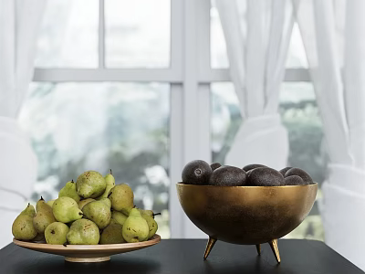 modern wine fruit ornaments fruit plate pear 3d model