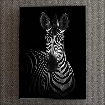 Modern Animal Painting Simple Black and White Study Animal Zebra Decorative Painting 3d model