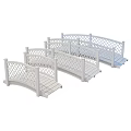 Simple Wooden Handrail Bridge 3d model