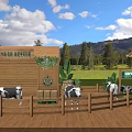 Agricultural Science Park Restroom With Natural Surroundings And Farm Animals