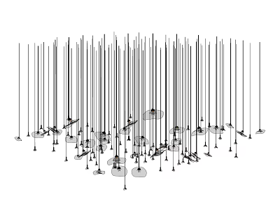 Modern chandelier blown glass chandelier 3d model