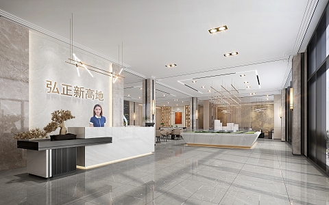 Modern Sales Office 3d model