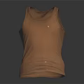Beige Sleeveless Fitted Top with Simple Design and Soft Cotton Fabric
