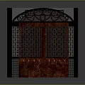 Ornate Decorative Frame Structure With Intricate Carvings Lattice Panels And Red Marble Base